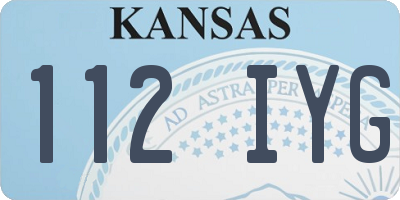 KS license plate 112IYG