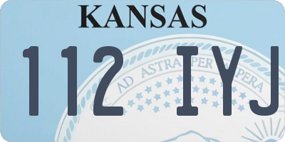 KS license plate 112IYJ