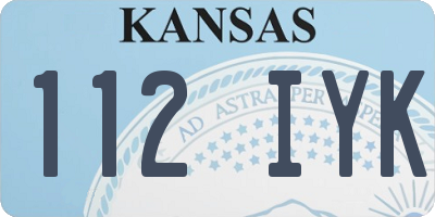 KS license plate 112IYK