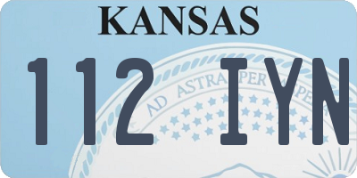 KS license plate 112IYN