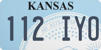 KS license plate 112IYO