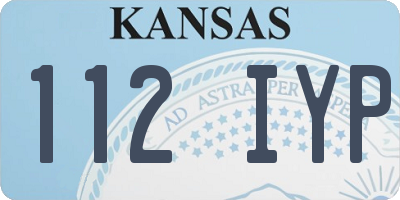 KS license plate 112IYP