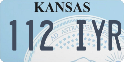 KS license plate 112IYR