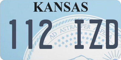 KS license plate 112IZD