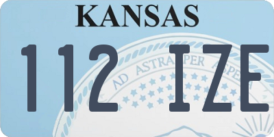 KS license plate 112IZE