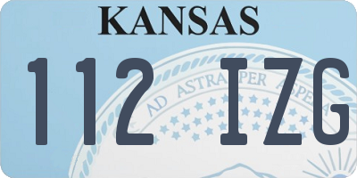 KS license plate 112IZG