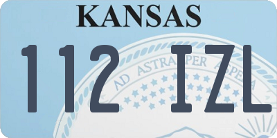 KS license plate 112IZL