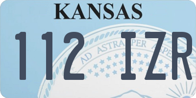 KS license plate 112IZR