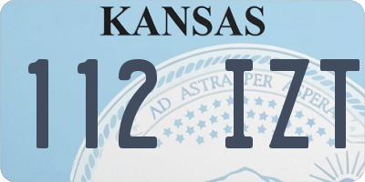 KS license plate 112IZT