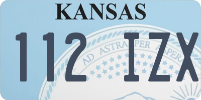 KS license plate 112IZX