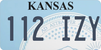 KS license plate 112IZY