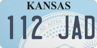 KS license plate 112JAD