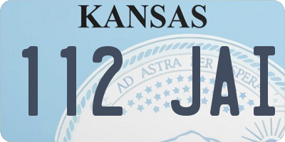 KS license plate 112JAI