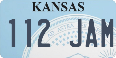 KS license plate 112JAM