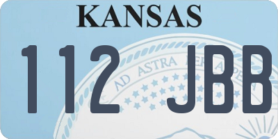 KS license plate 112JBB