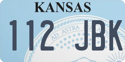 KS license plate 112JBK