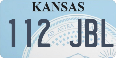 KS license plate 112JBL