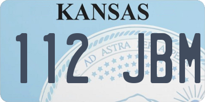 KS license plate 112JBM