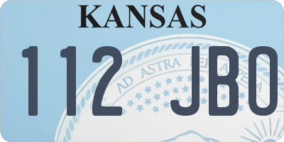 KS license plate 112JBO