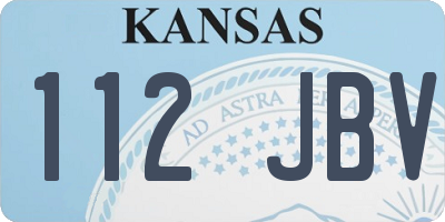 KS license plate 112JBV