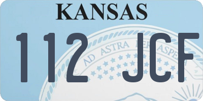 KS license plate 112JCF