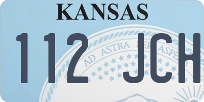 KS license plate 112JCH