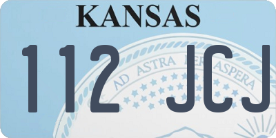 KS license plate 112JCJ