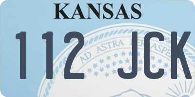 KS license plate 112JCK