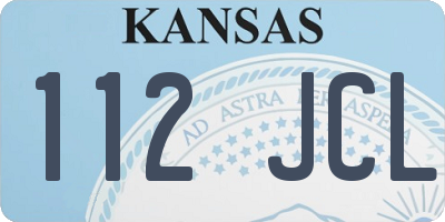KS license plate 112JCL