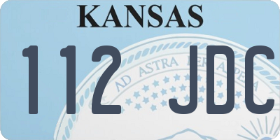 KS license plate 112JDC