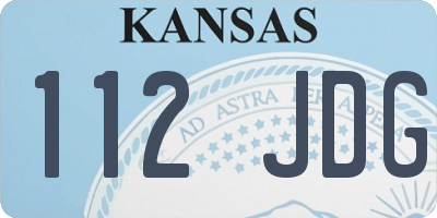 KS license plate 112JDG