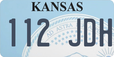 KS license plate 112JDH