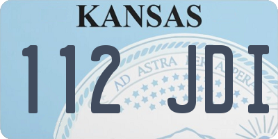 KS license plate 112JDI