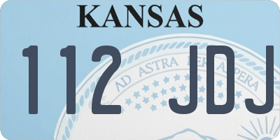 KS license plate 112JDJ