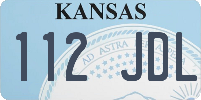 KS license plate 112JDL