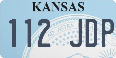 KS license plate 112JDP