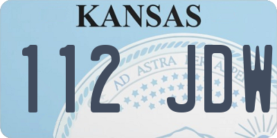 KS license plate 112JDW