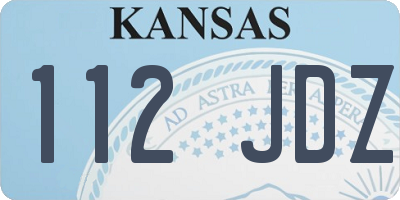 KS license plate 112JDZ