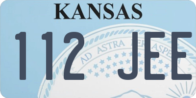 KS license plate 112JEE