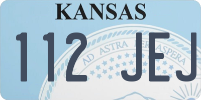 KS license plate 112JEJ