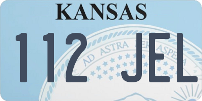 KS license plate 112JEL