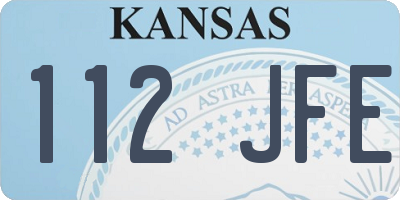 KS license plate 112JFE