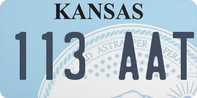 KS license plate 113AAT