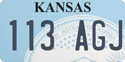 KS license plate 113AGJ