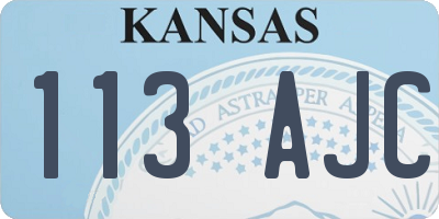 KS license plate 113AJC