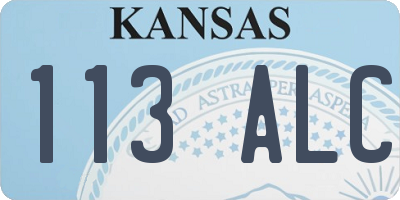 KS license plate 113ALC