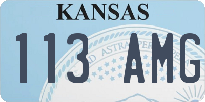 KS license plate 113AMG