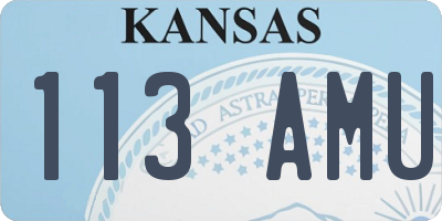 KS license plate 113AMU