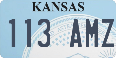 KS license plate 113AMZ
