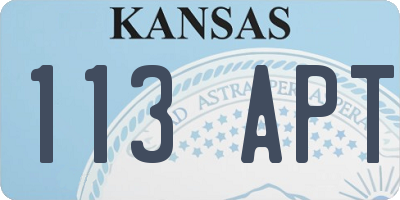 KS license plate 113APT
